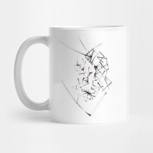 143 Unique Pink Black White Colorful Abstract Mug